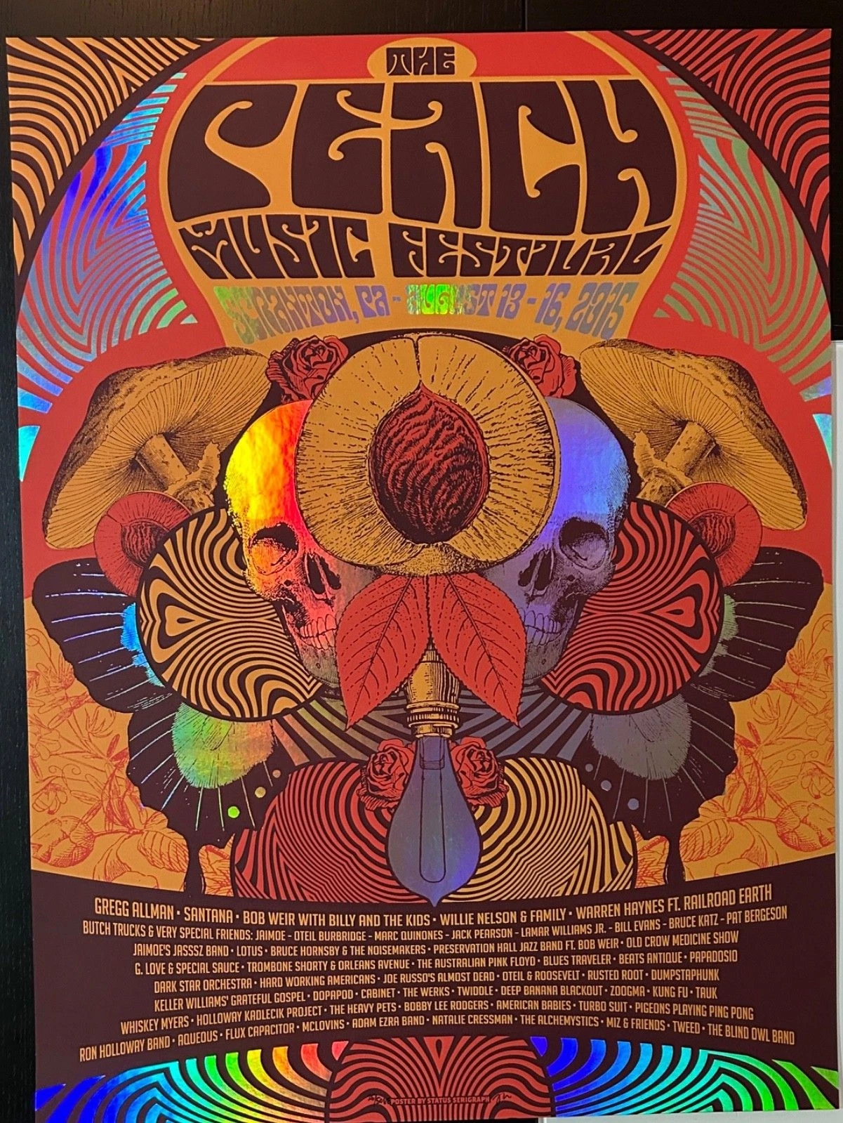 The Peach Music Festival Scranton 15 Status Serigraph | Rainbow