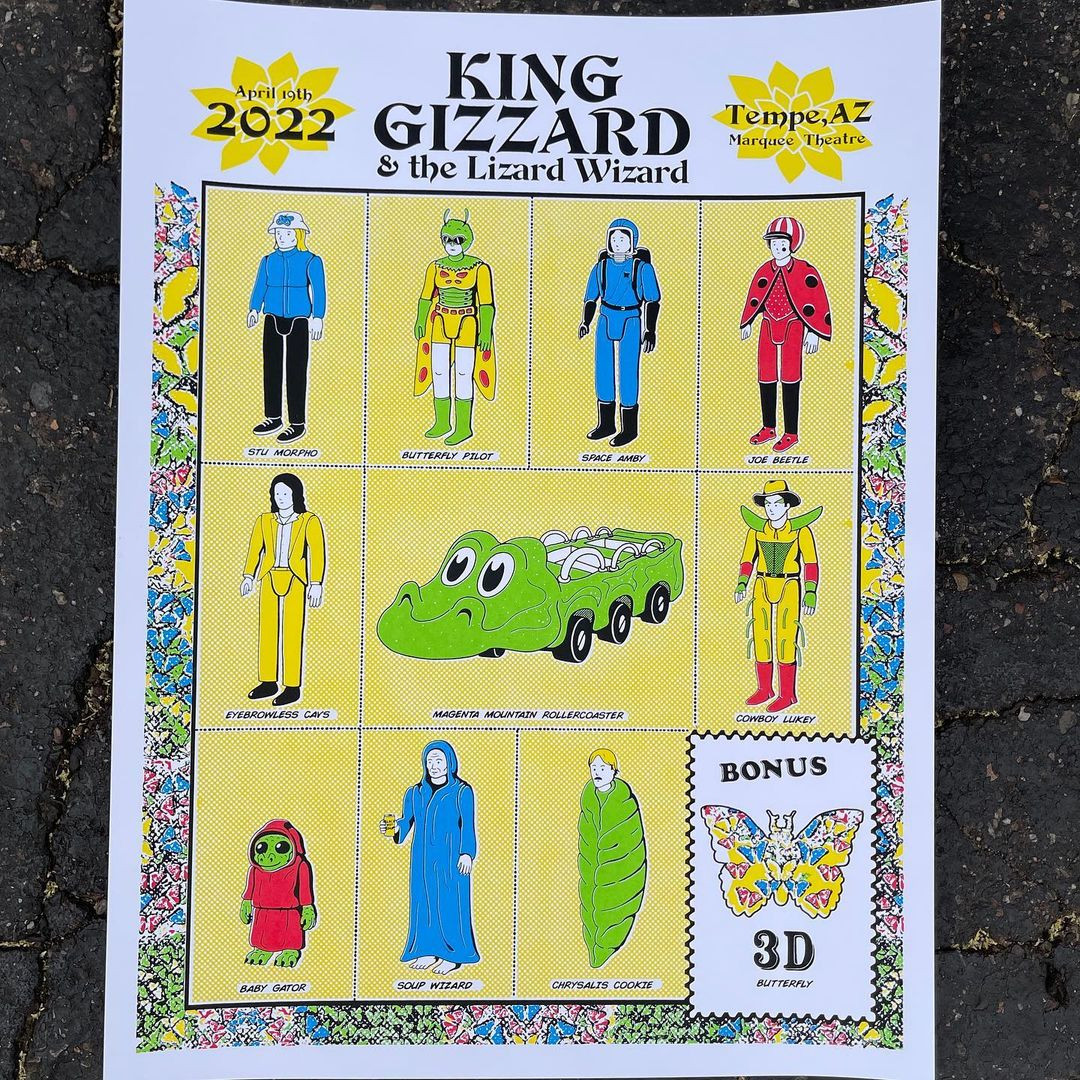 King Gizzard & The Lizard Wizard Tempe 22 Galea | PosterDrops.com