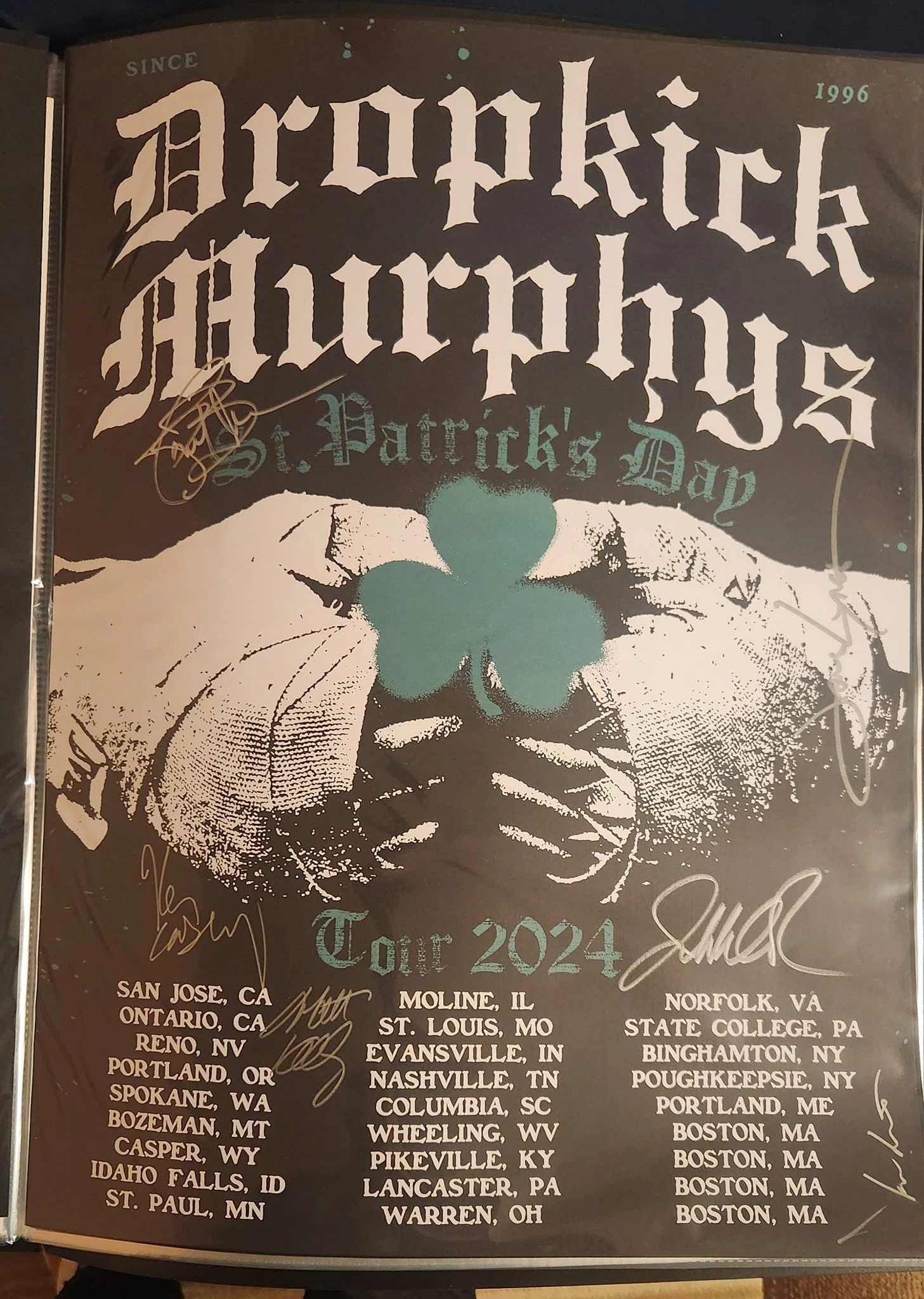 Dropkick Murphys St. Patrick's Day Tour 24 | Band Signed Edition