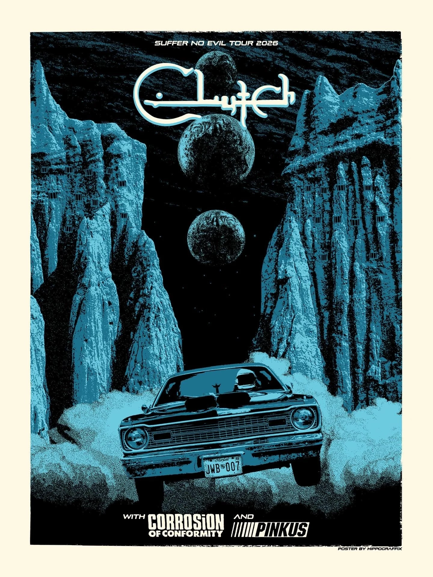Clutch Suffer No Evil Tour 26 Hippograffix | Blue Variant