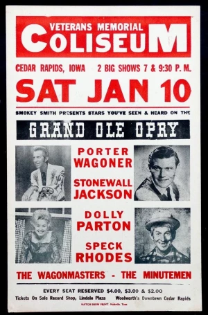 The Porter Wagoner Show Cedar Rapids 68 Hatch Show Print