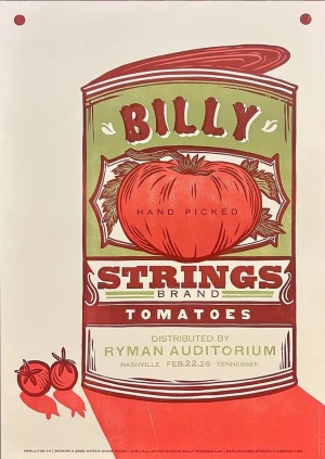 Billy Strings Nashville 26 Hatch Show Print
