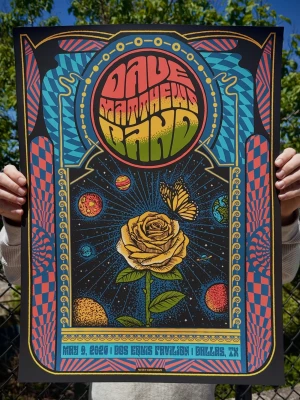 Dave Matthews Band Dallas 26 Status Serigraph