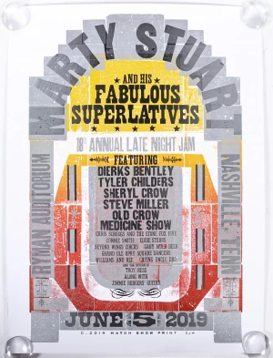 Marty Stuart's Late Night Jam 19 Hatch Show Print