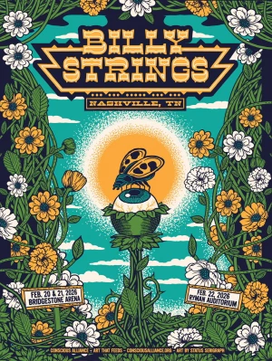 Billy Strings Multiple Cities 26 Status Serigraph