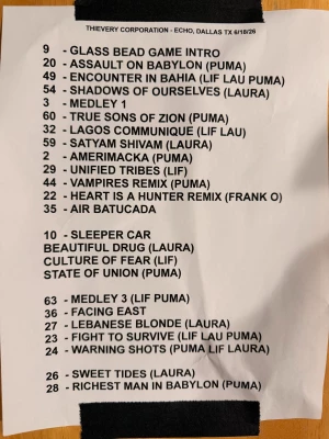 Thievery Corporation Concert Calendar 26 Corporation