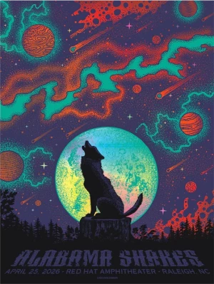 Alabama Shakes Raleigh 26 Status Serigraph