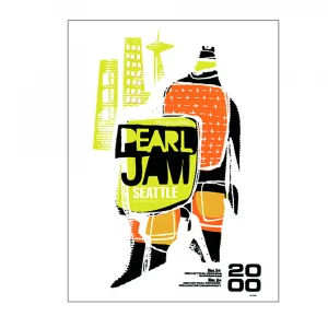 thumbnail image 2 of Pearl Jam Poster – North American Tour 1998 – Ames Bros. – Original Vintage Mint 2 of 4