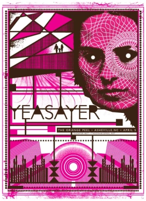 Yeasayer Asheville 10 Status Serigraph