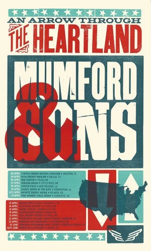 Mumford & Sons An Arrow Through the Heartland Tour 16 Vetter