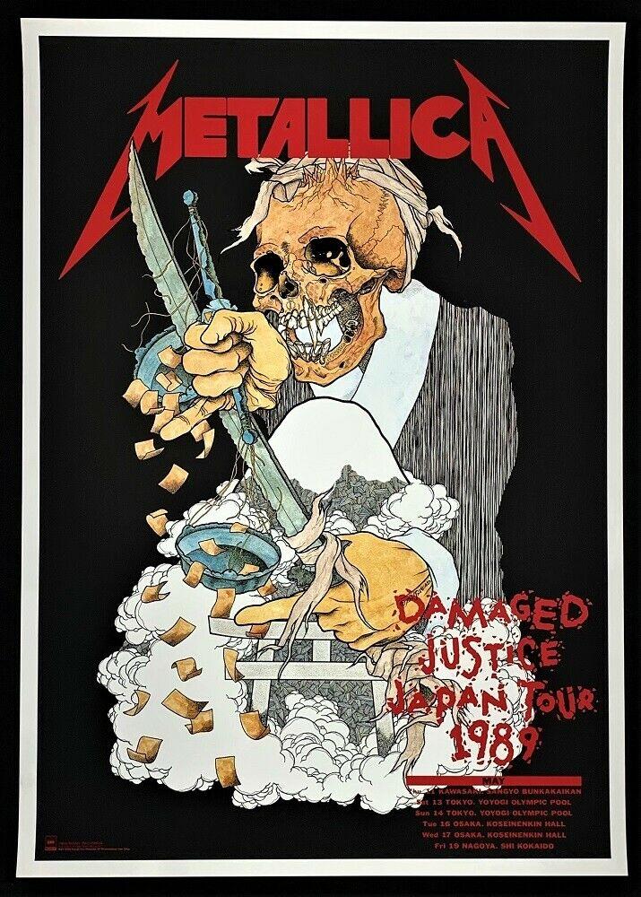 Metallica Damaged Justice Japan Tour 89 Pushead | PosterDrops