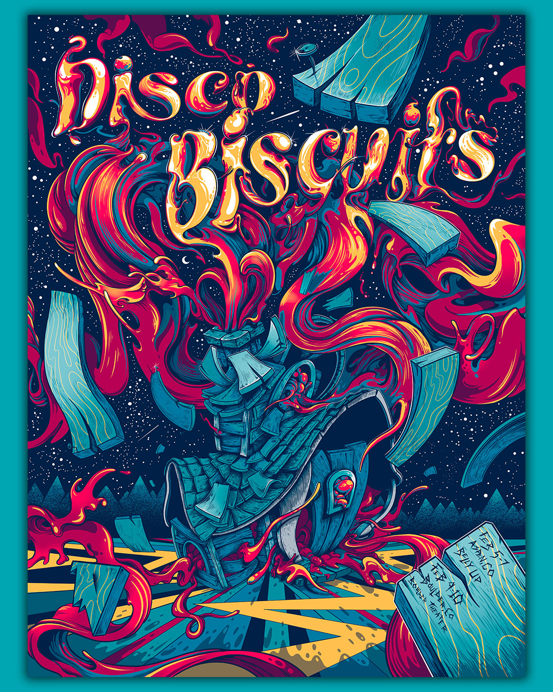 The Disco Biscuits Multiple Cities 24 Trammel | PosterDrops.com