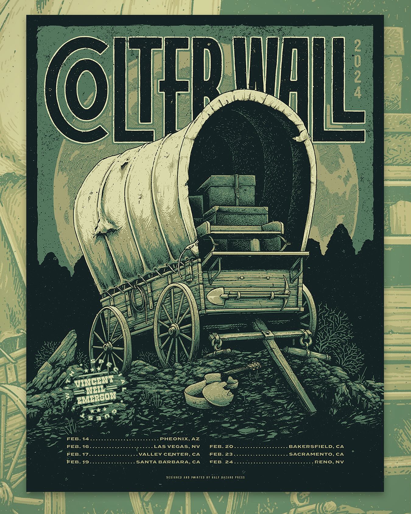 Colter Wall February Tour 24 Half Hazard Press | PosterDrops.com