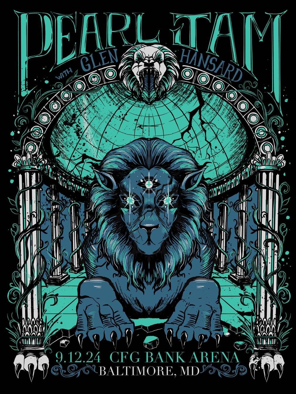 Pearl Jam Baltimore 24 Gallagher | Green Edition | PosterDrops.com