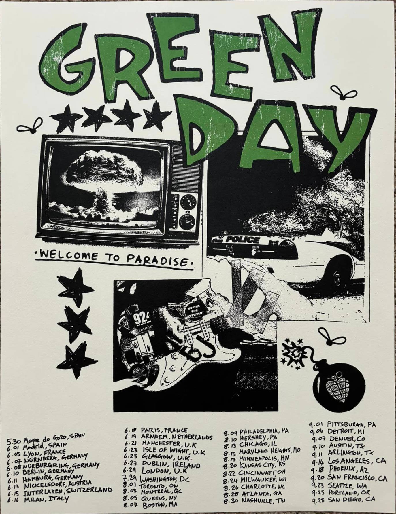 Green Day The Saviors Tour 24 Unknown | PosterDrops.com