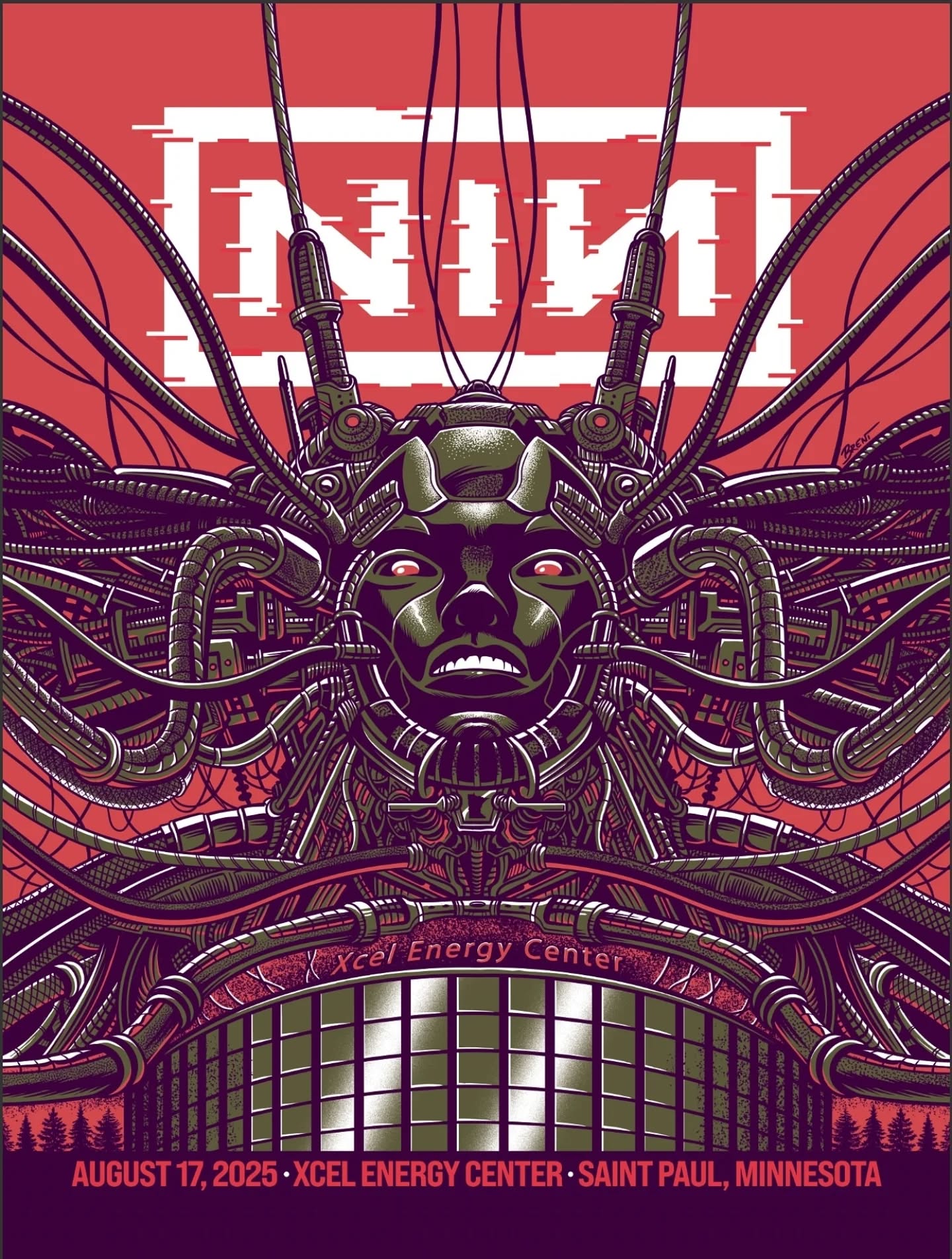 Nine Inch Nails Saint Paul 25 Schoonover | PosterDrops.com