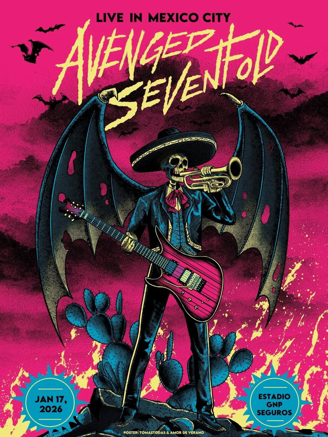 Avenged Sevenfold Mexico City 26 Verano | PosterDrops.com