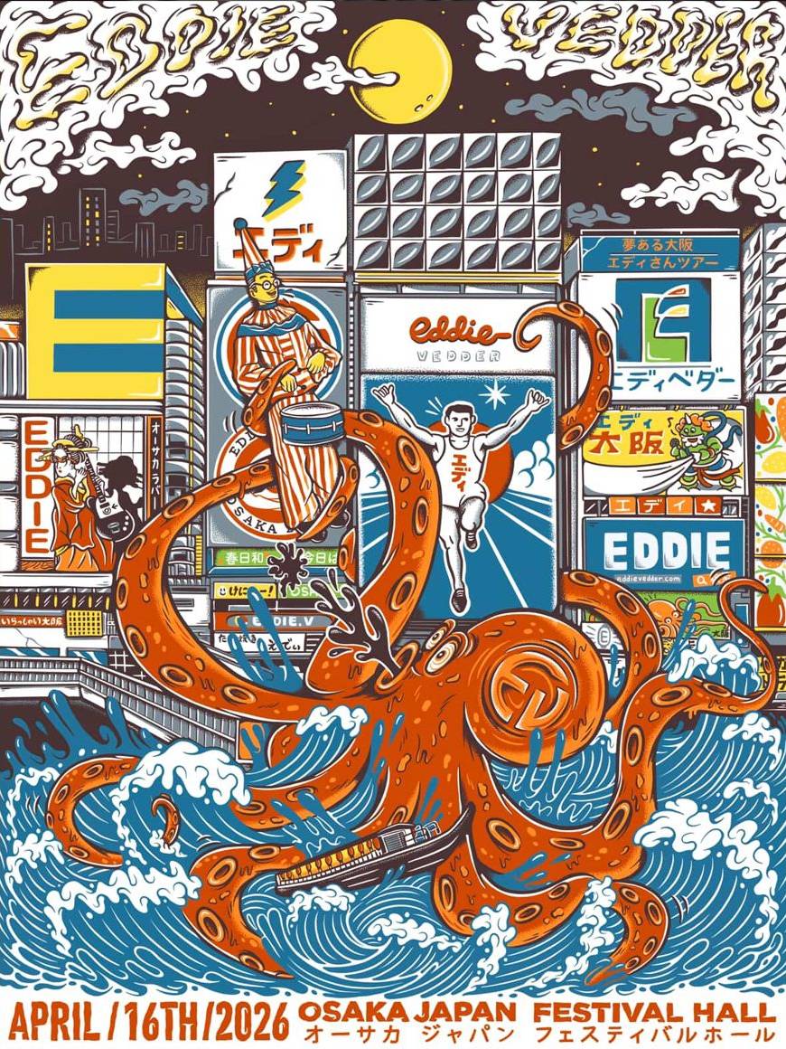 未使用品 eddie vedder ポスター 大阪 限定 未使用品 Eddie Vedder ポスター 大阪 限定 Eddie Vedder Osaka 26 F4D