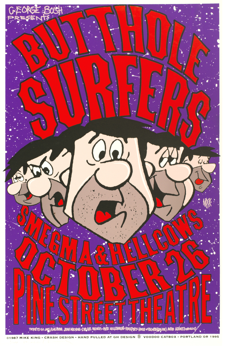 BUTTHOLE SURFERS / 特大ポスター Butthole Surfers Portland 88 King | PosterDrops.com
