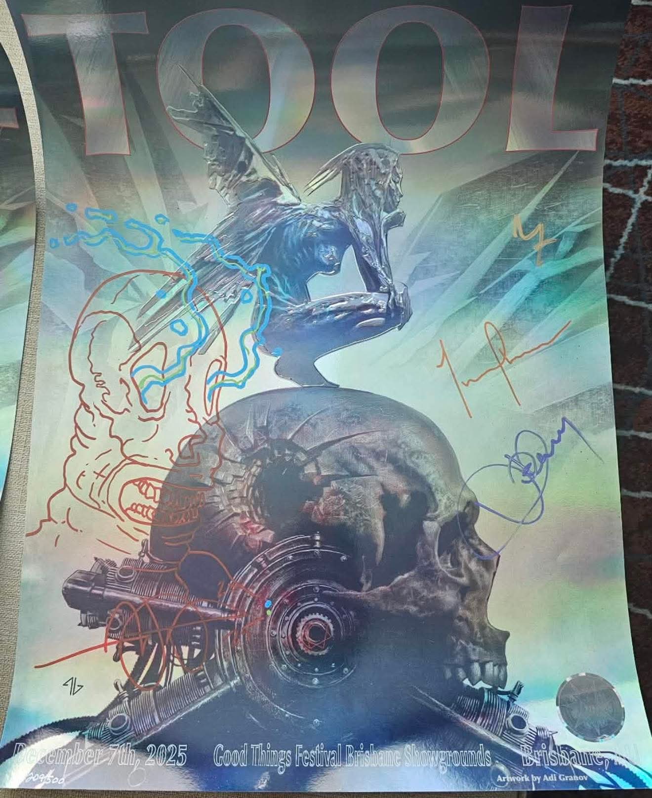 TOOL Good Things Festival Brisbane 25 Granov | Band Signed/Doodled
