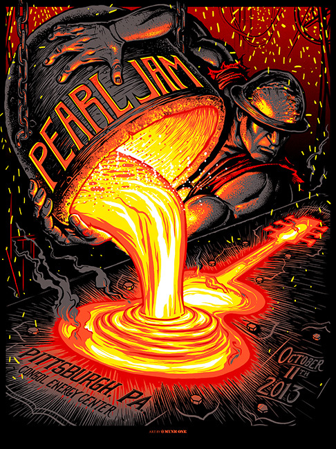Pearl Jam Pittsburgh 13 Munk One | PosterDrops.com