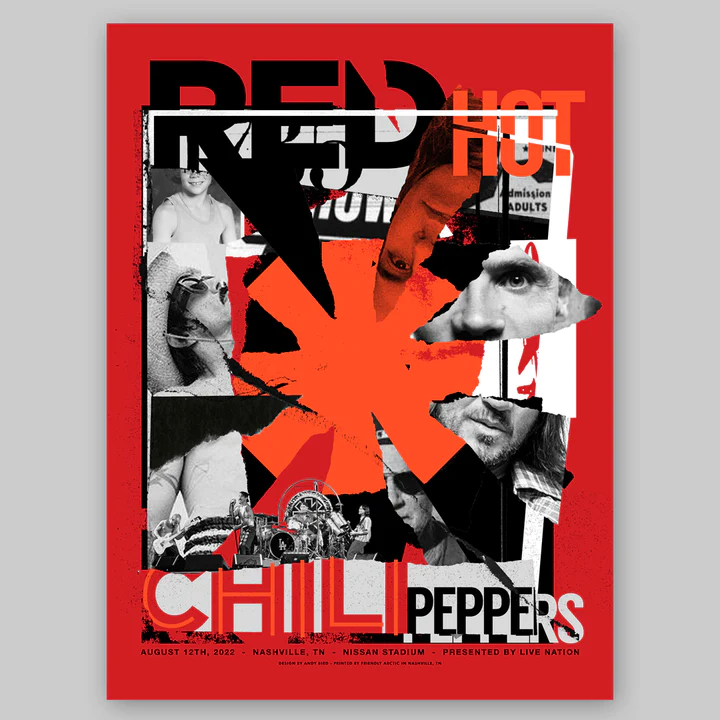 Red Hot Chili Peppers Nashville 22 Friendly Arctic | PosterDrops.com
