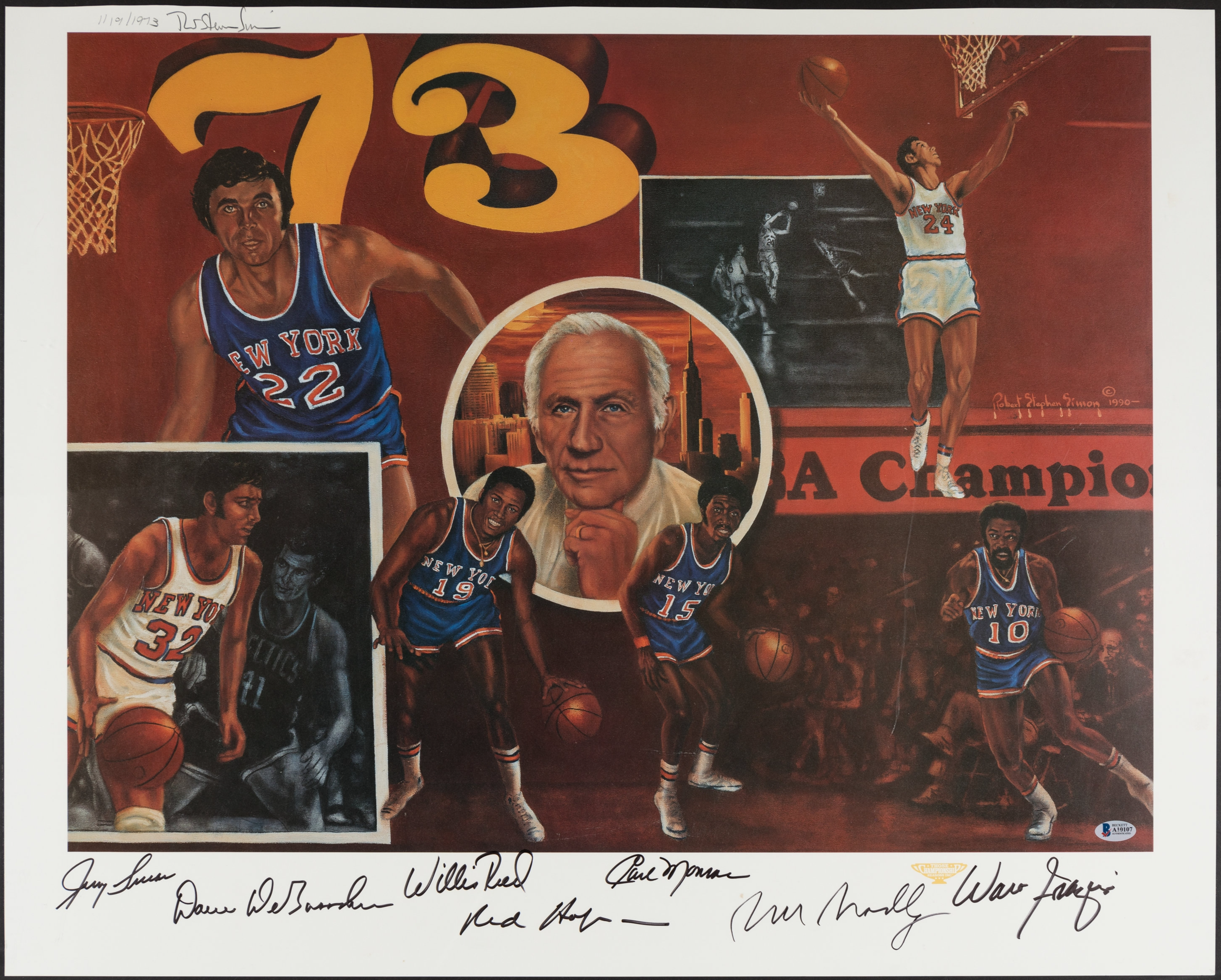 New York Knicks (1973 World Champions) 93 Simon | PosterDrops.com