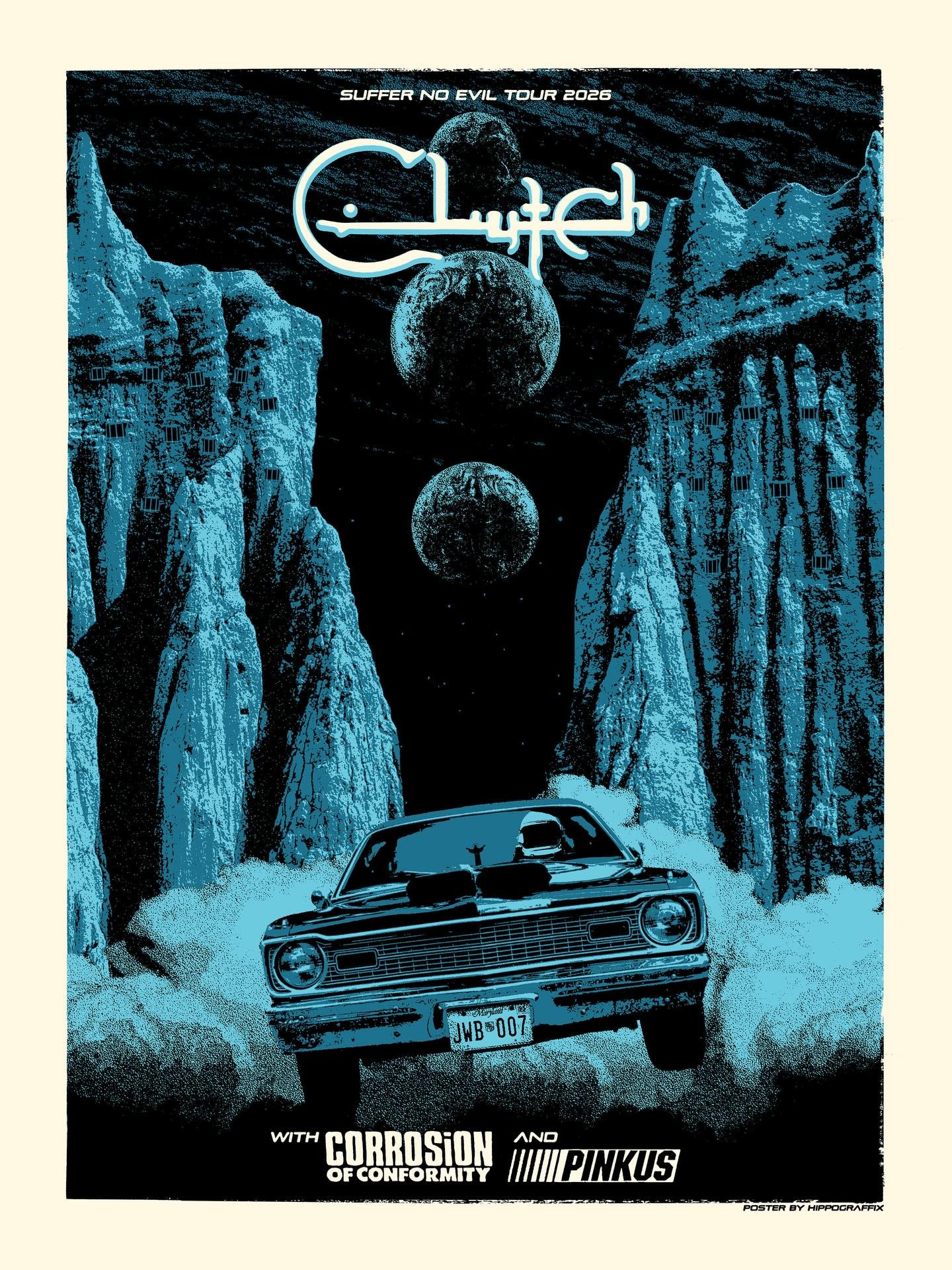 Clutch Suffer No Evil Tour 26 Hippograffix | Blue Variant