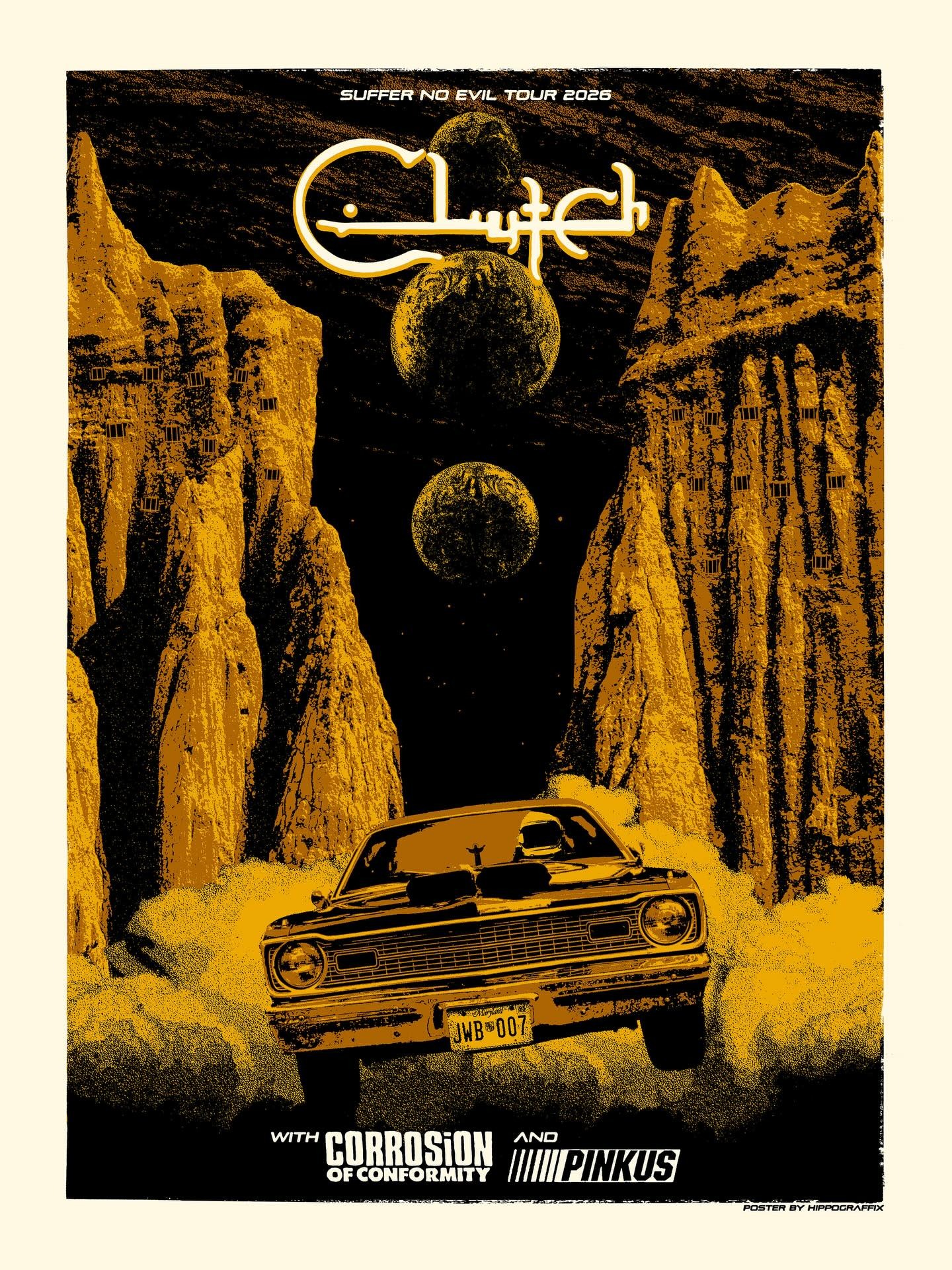 Clutch Suffer No Evil Tour 26 Hippograffix | Yellow Variant