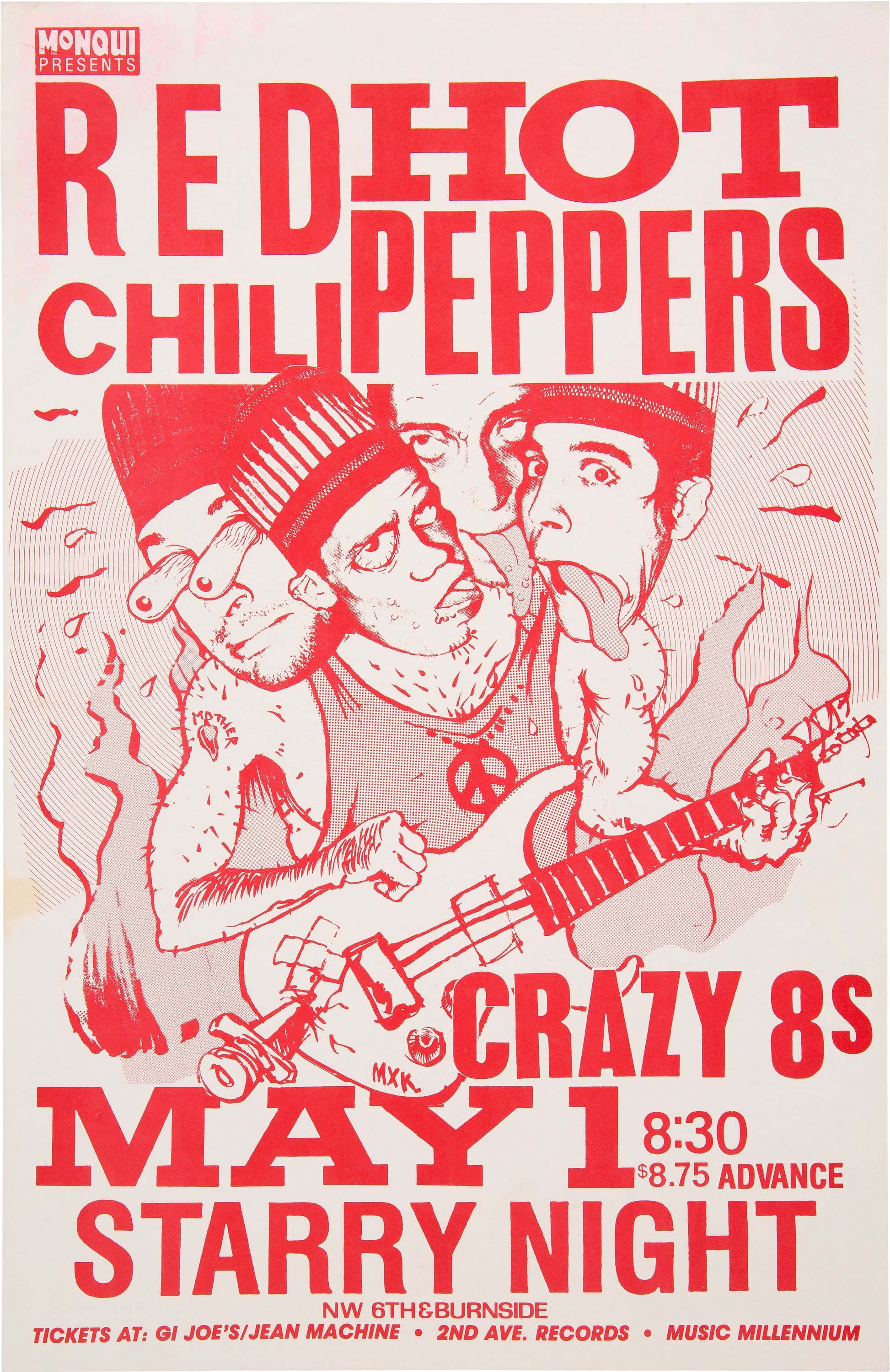 RED HOT CHILI PEPPERS ポスター Red Hot Chili Peppers Portland 86 King | PosterDrops.com