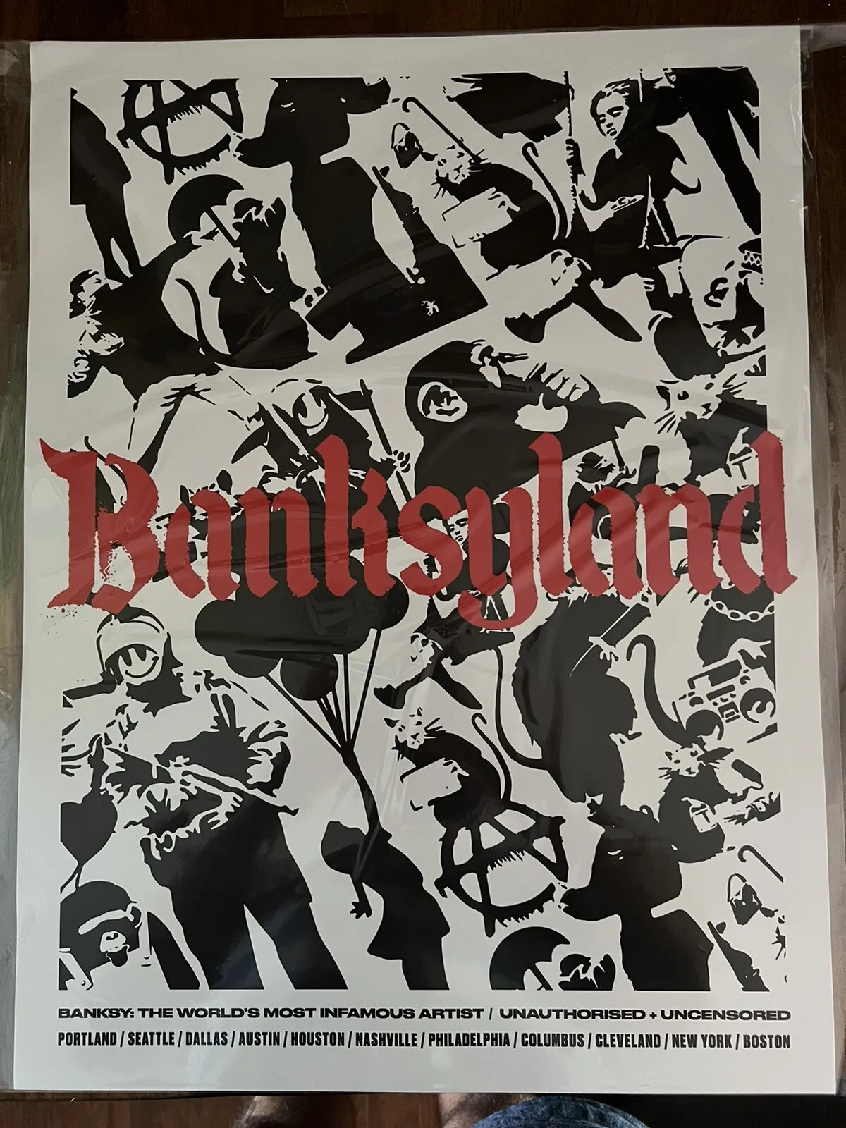 BANKSYLAND 22 Banksy | Red | PosterDrops