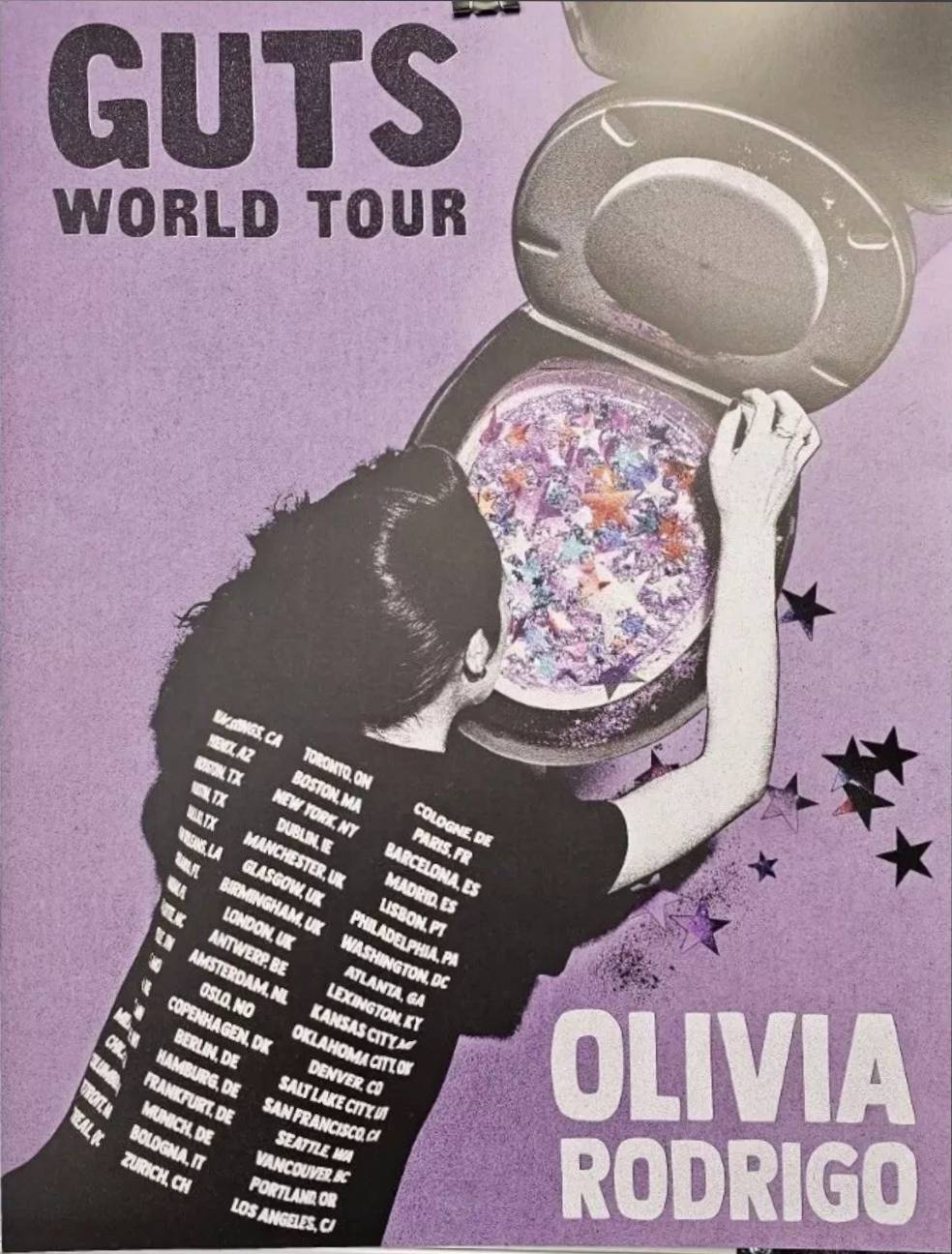 Olivia Rodrigo GUTS World Tour 24 | PosterDrops.com