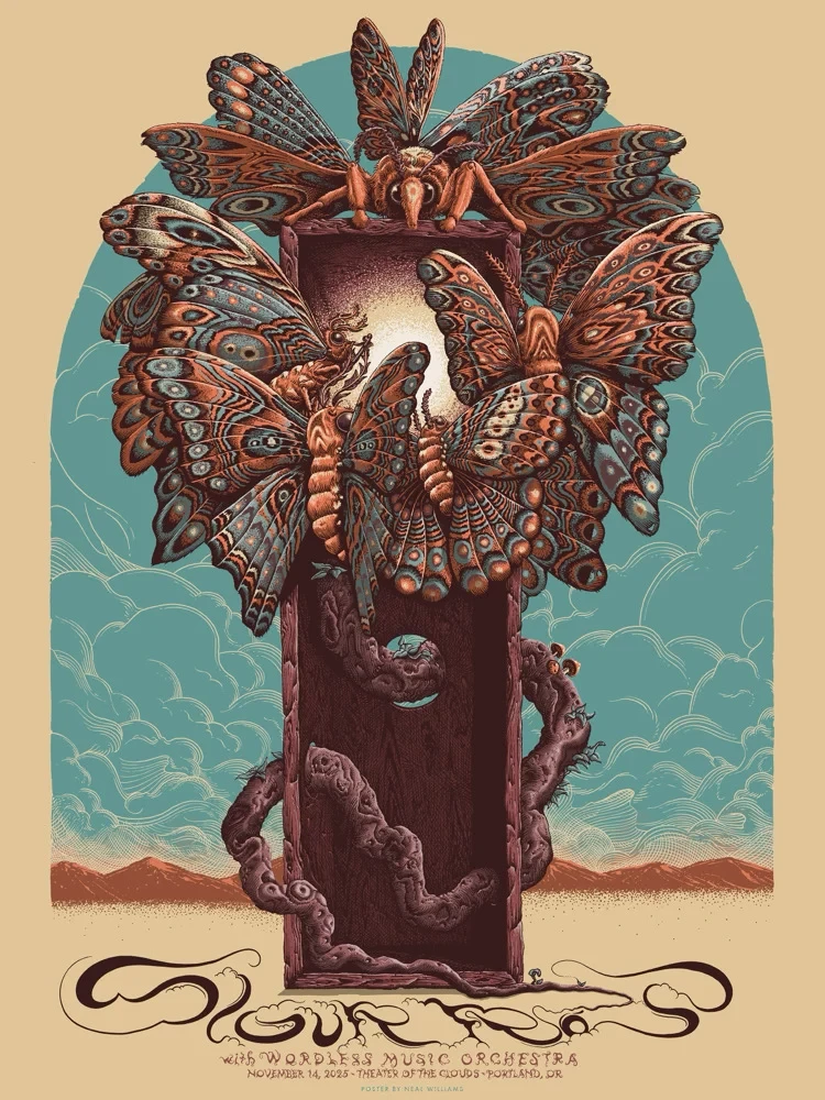 シガーロス　SIGUR ROS 2008年メルボルン公演ポスター　243/500 Sigur Rós Portland 25 Williams | PosterDrops.com